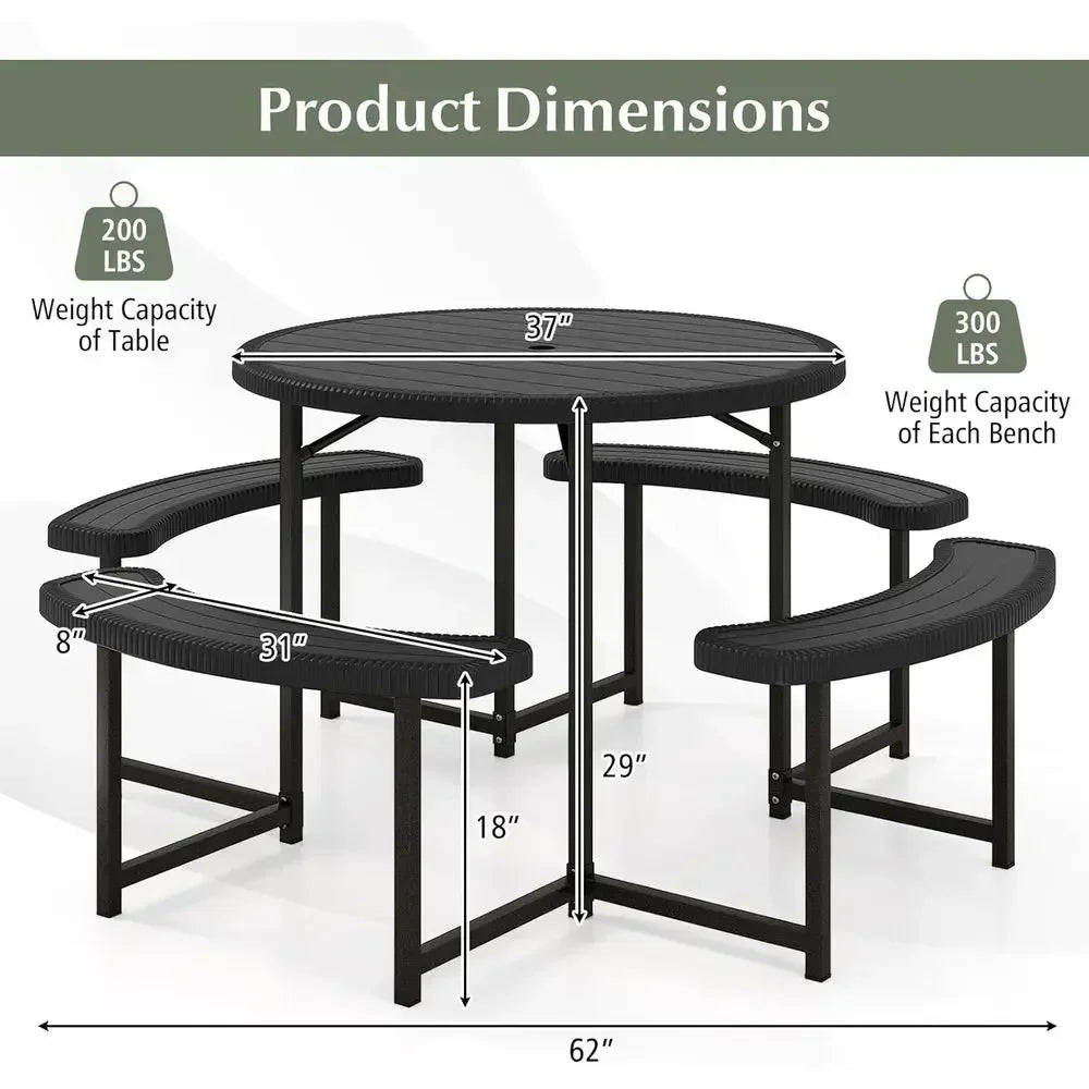 Gardisand™ GrandGather 8-Person Round Outdoor Dining Set