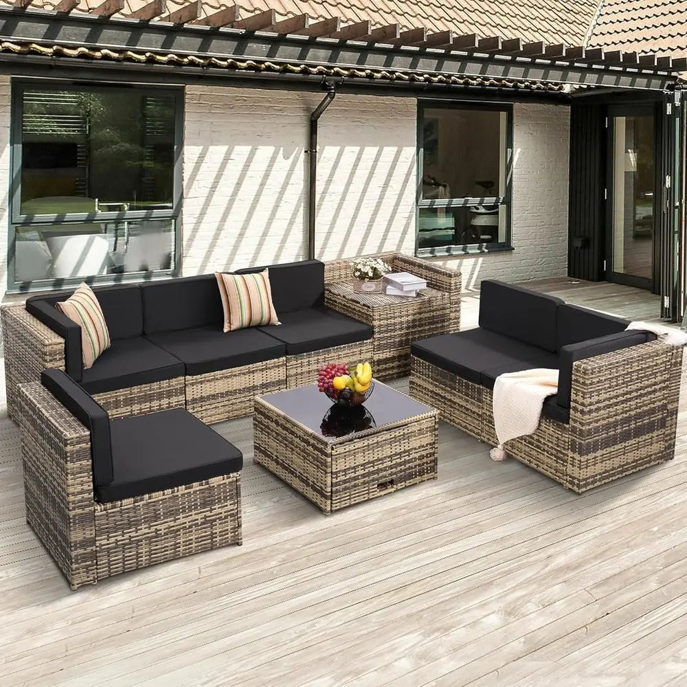 Gardisand™ VistaLuxe 8-Piece Outdoor Sectional Sofa Set