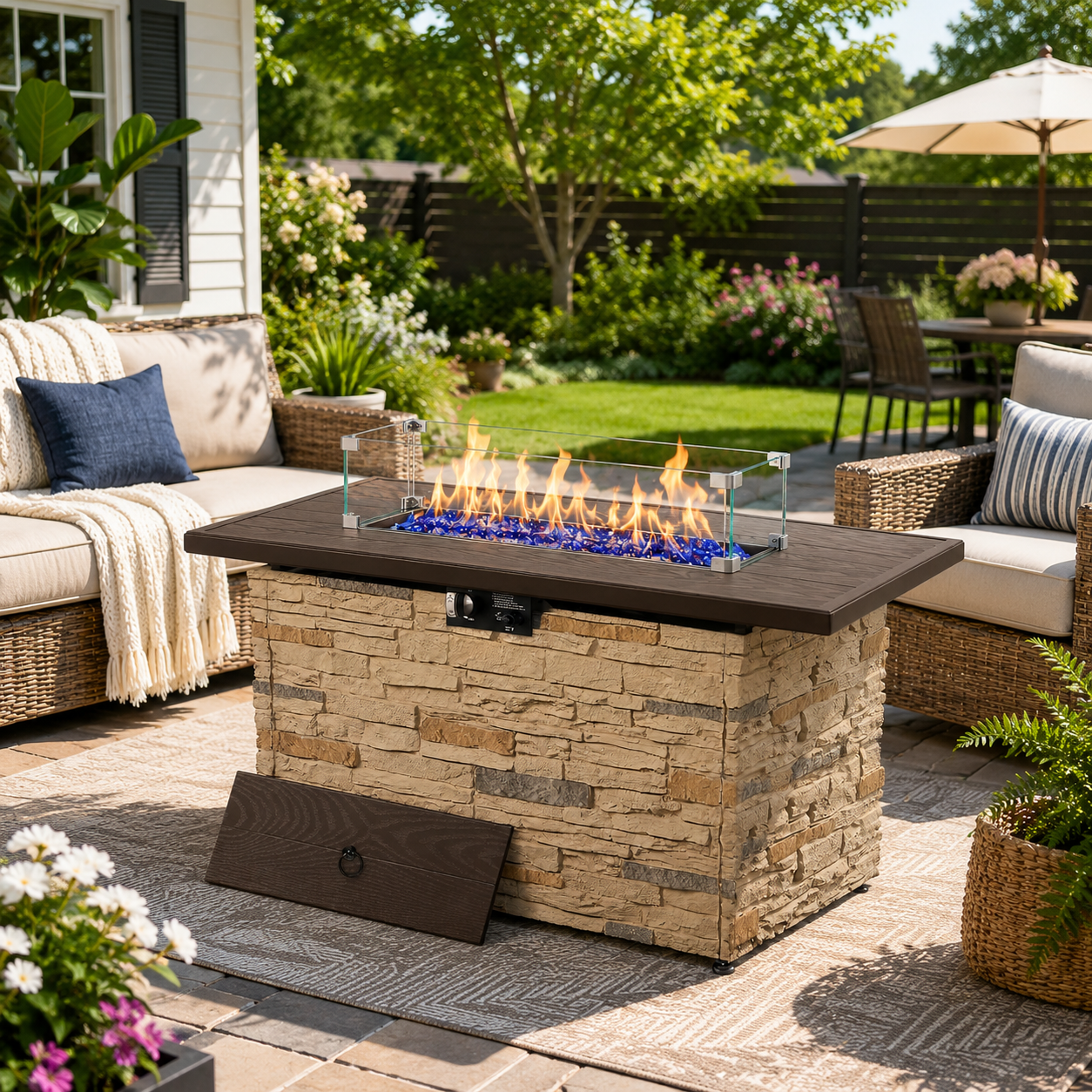 Gardisand™ StoneFlame Elite 50,000 BTU Fire Pit Table