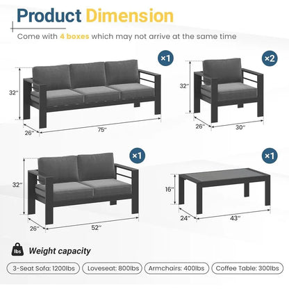 Gardisand™ GrandHaven 7-Piece Outdoor Lounge Set