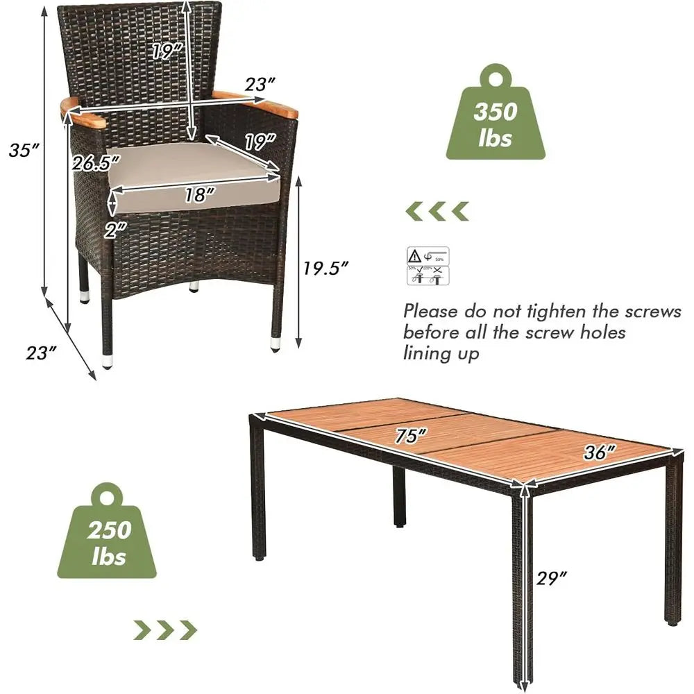 Gardisand™ AcaciaGrand 9-Piece Outdoor Dining Set