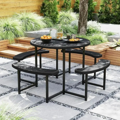 Gardisand™ GrandGather 8-Person Round Outdoor Dining Set