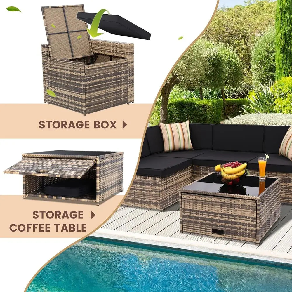 Gardisand™ VistaLuxe 8-Piece Outdoor Sectional Sofa Set