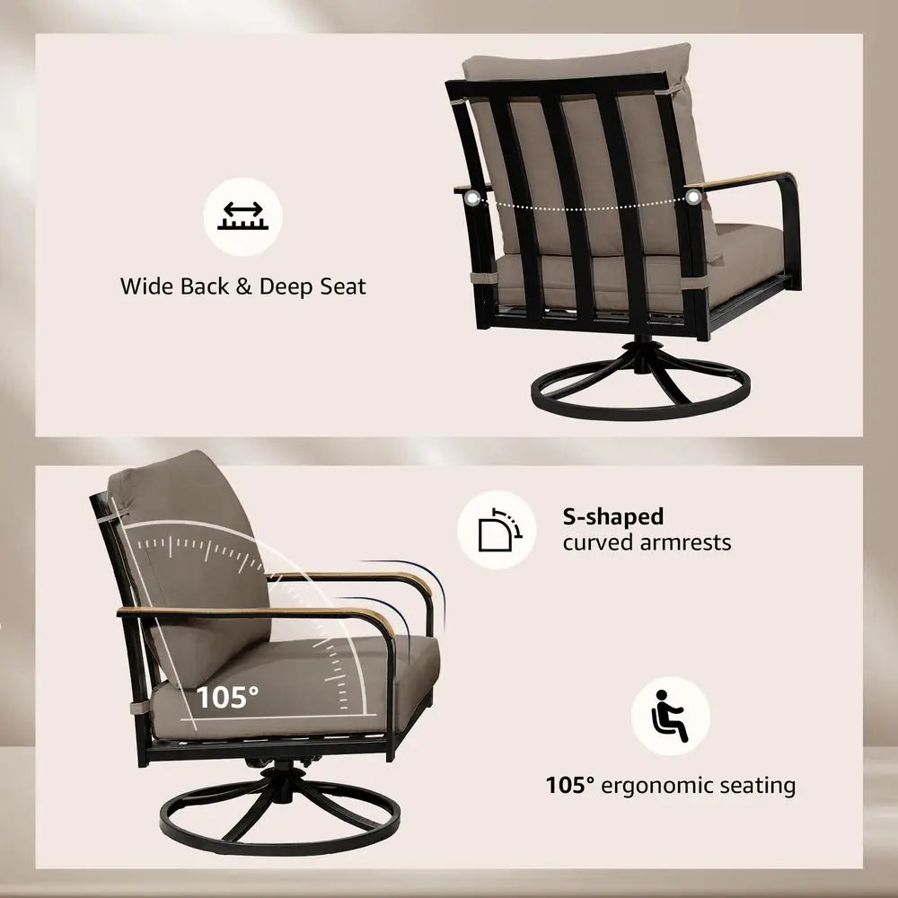 Gardisand™ RockHaven 4-Piece Swivel Conversation Set