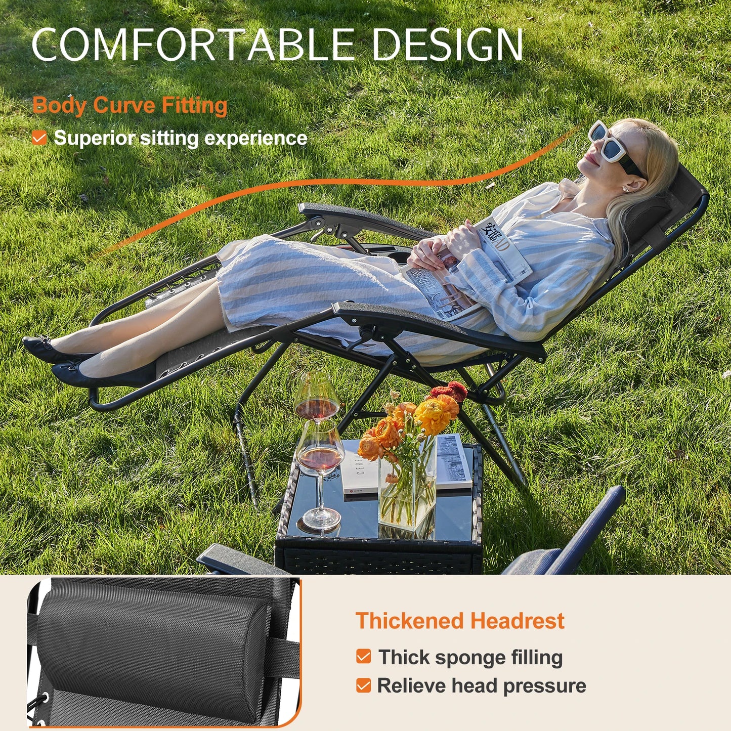 Gardisand™ GravityLuxe Zero Gravity Recliner Chair