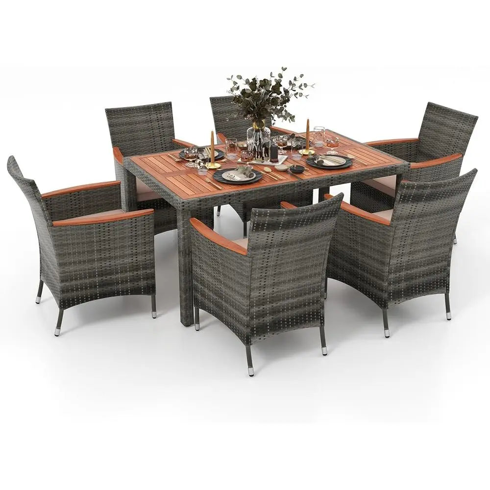 Gardisand™ AcaciaLuxe 7-Piece Outdoor Dining Set