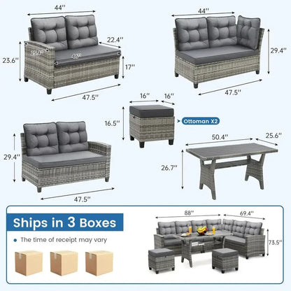 Gardisand™ HavenGather 7-Piece Outdoor Dining Lounge Set