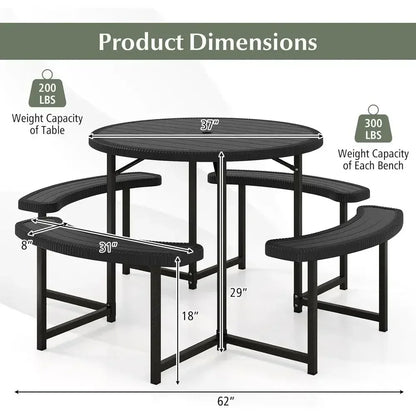 Gardisand™ GrandGather 8-Person Round Outdoor Dining Set