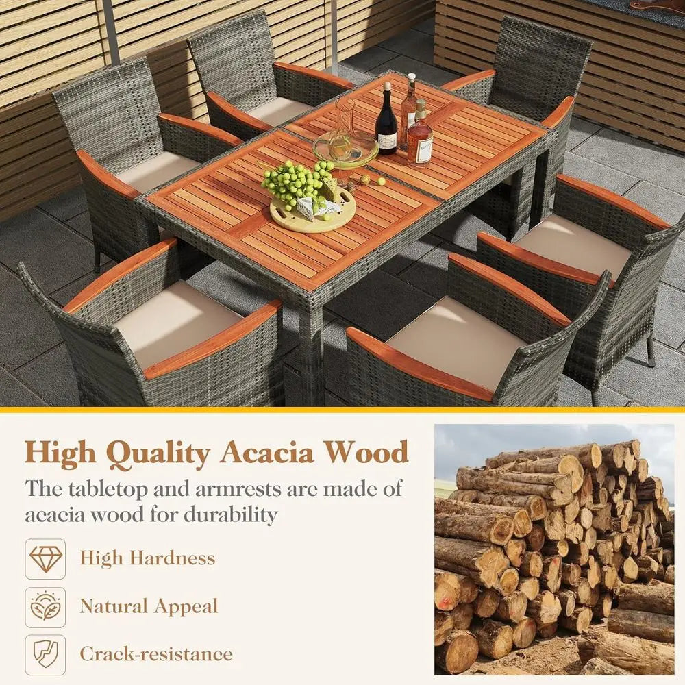 Gardisand™ AcaciaLuxe 7-Piece Outdoor Dining Set