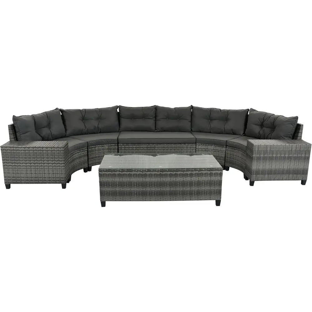 Gardisand™ CrescentGather 8-Piece Outdoor Dining Lounge Set