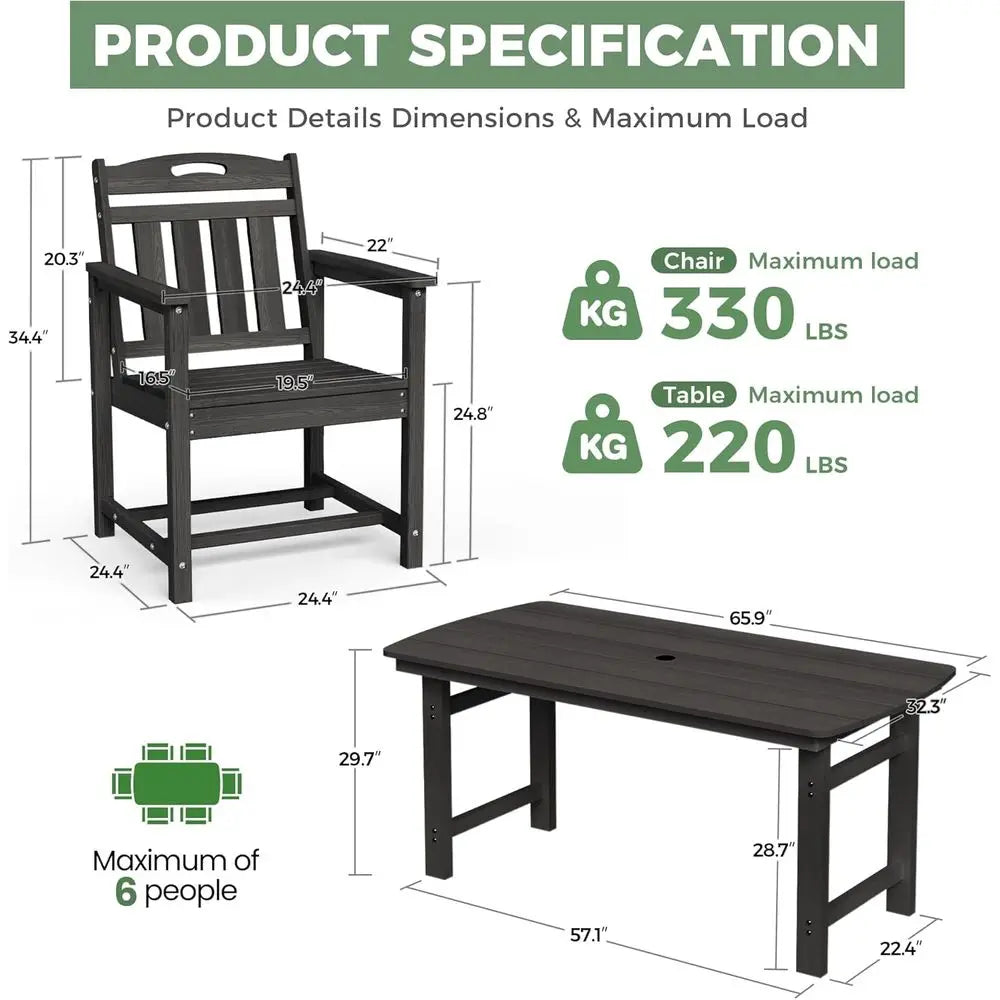 Gardisand™ HarborLuxe 7-Piece Outdoor Dining Set