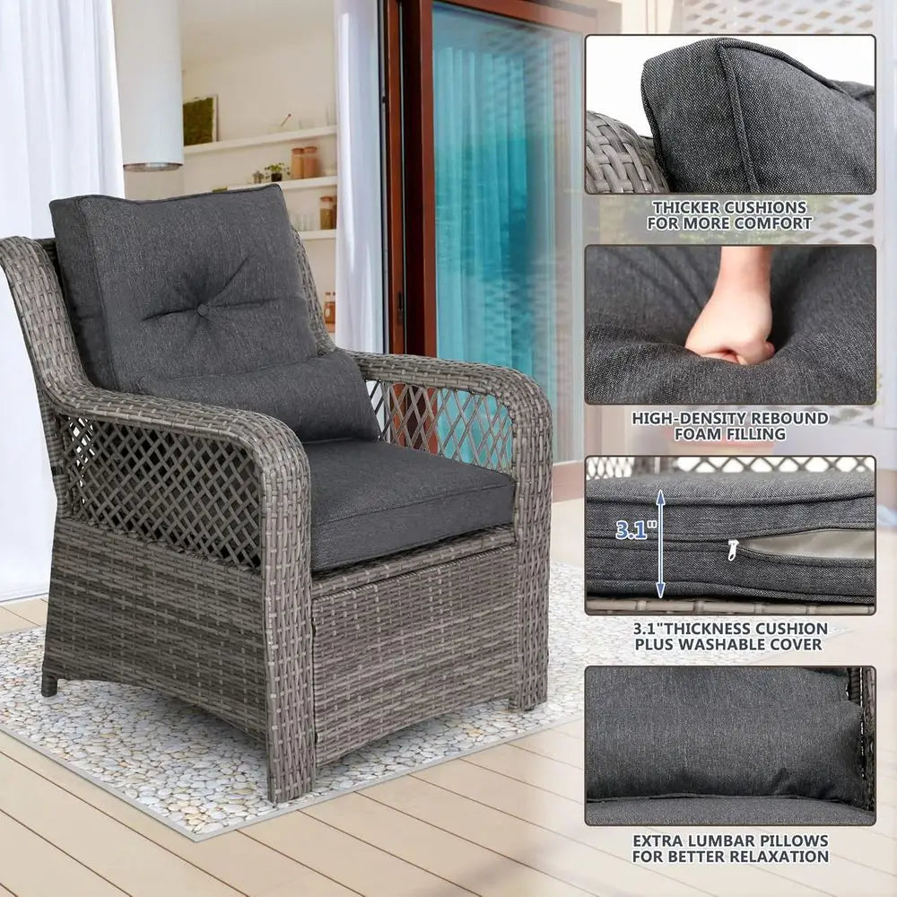 Gardisand™ HavenCrest 6-Piece Outdoor Patio Conversation Set