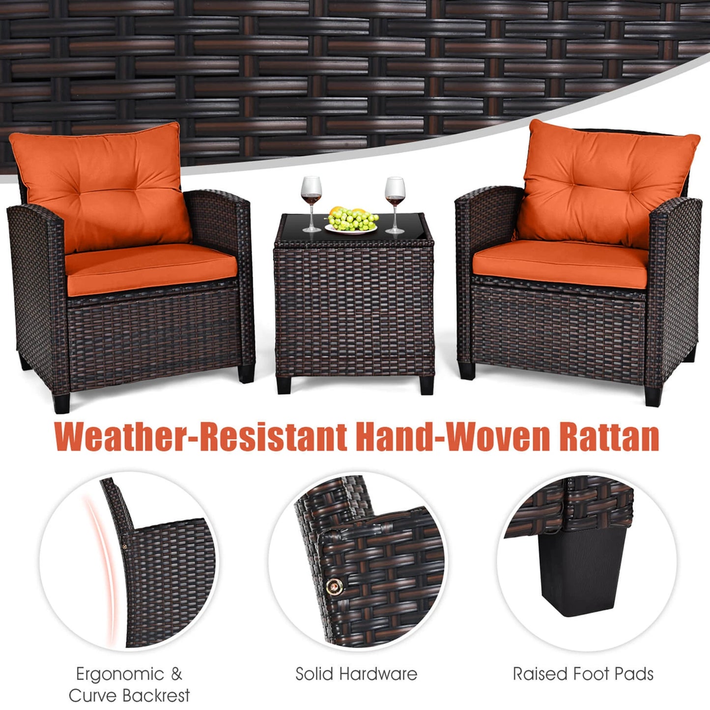 Gardisand™ SunsetLuxe 3-Piece Outdoor Conversation Set