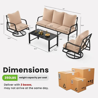 Gardisand™ VistaGlide 4-Piece Swivel Patio Conversation Set