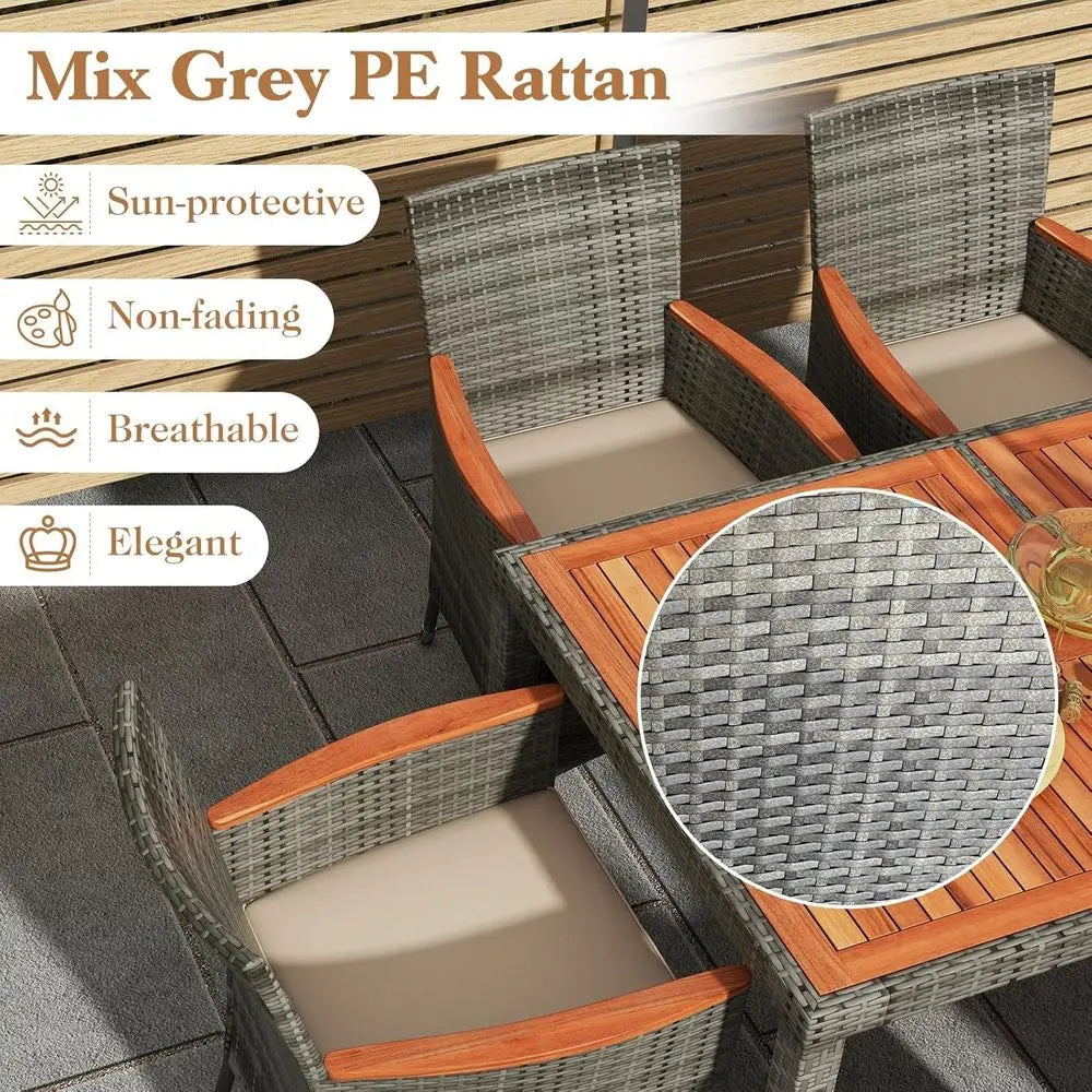 Gardisand™ AcaciaLuxe 7-Piece Outdoor Dining Set