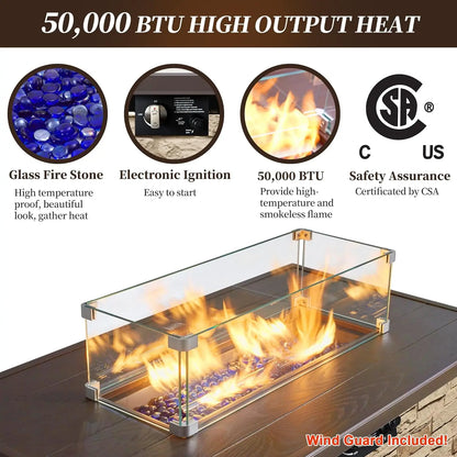 Gardisand™ StoneFlame Elite 50,000 BTU Fire Pit Table